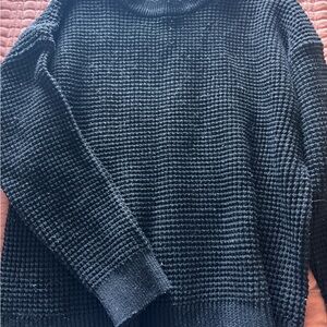 Time and Tru Men's Dark Knit Crewneck Sweater